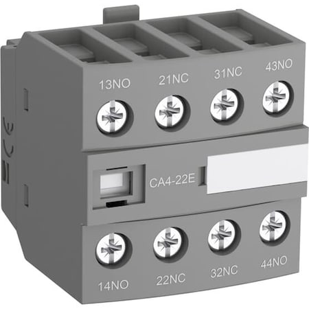 Abb CA4-22E, FRNT MNT AUX, 2NO/2NC, AF26-AF38 CA4-22E